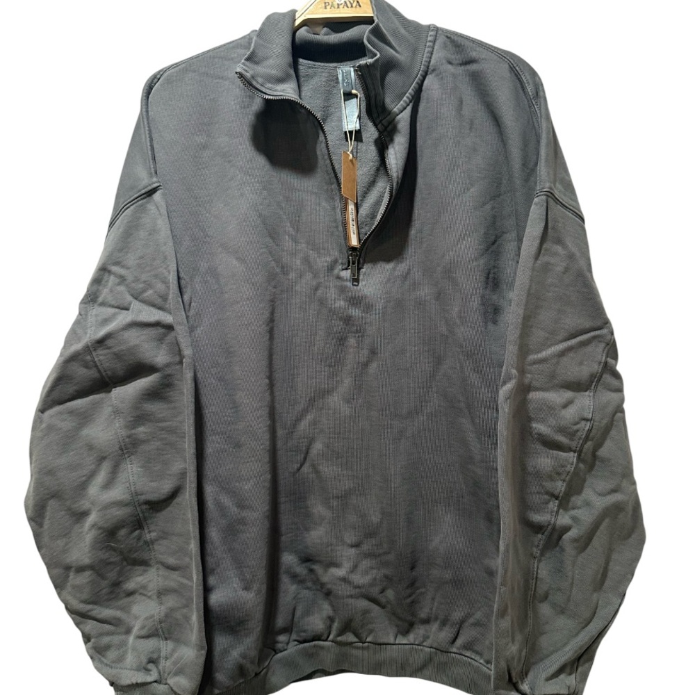 SKIMS Women's Fleece Boyfriend Half zip Pullover Color Zircon Size  Small